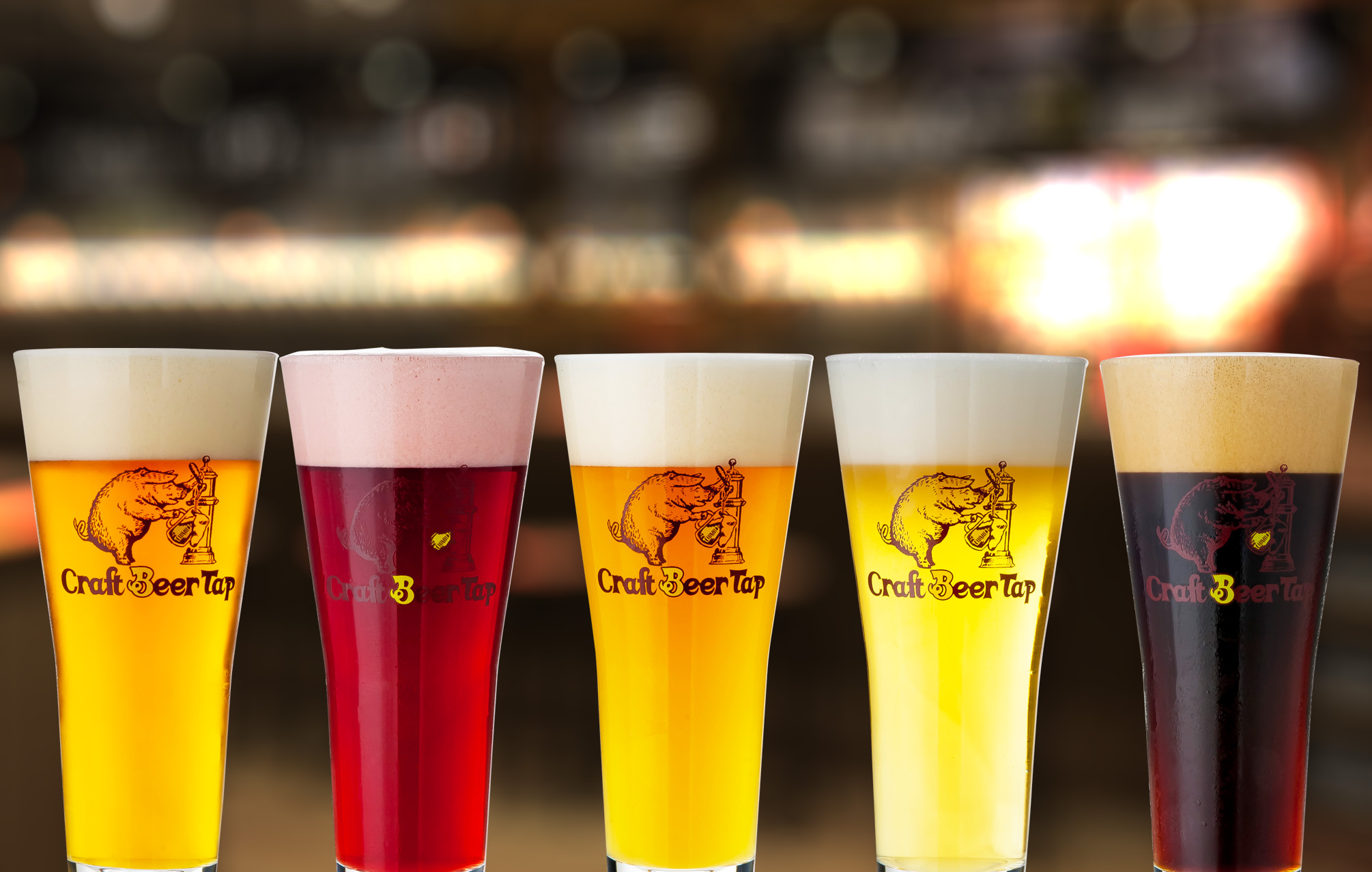 クラフトビールと店内の雰囲気